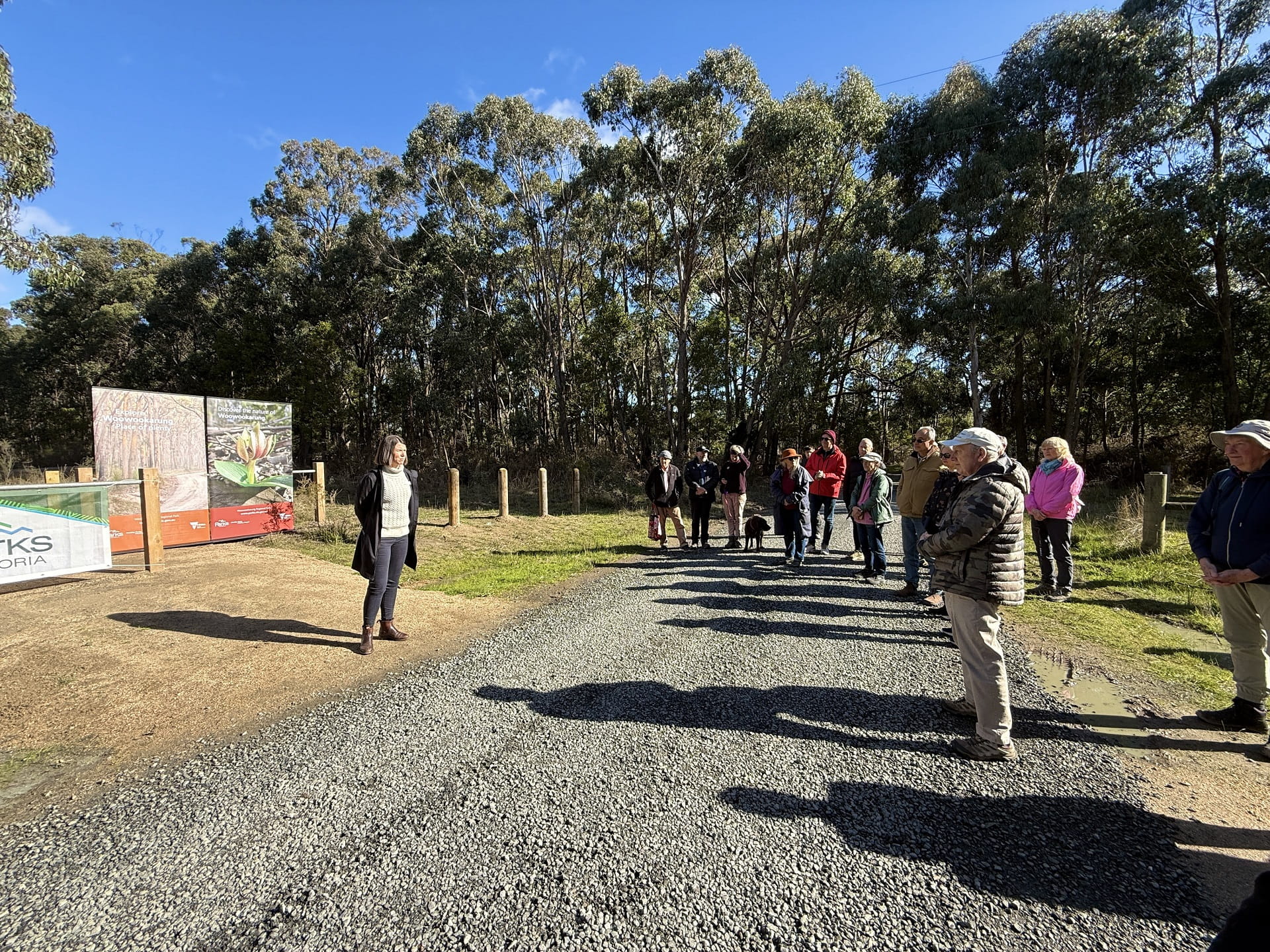 Regional Director Clare Purcell speaking to Ballarat community at Woowookarung anniversary event