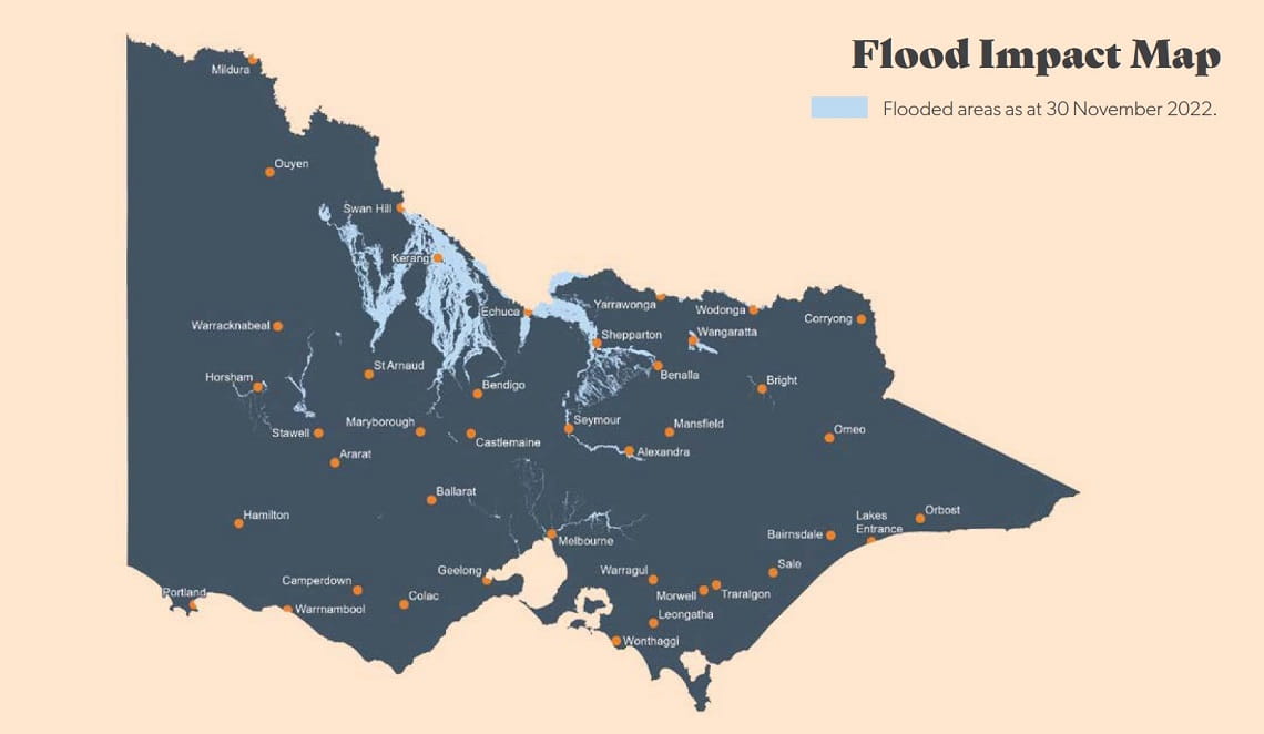 Flood impact map November 2022
