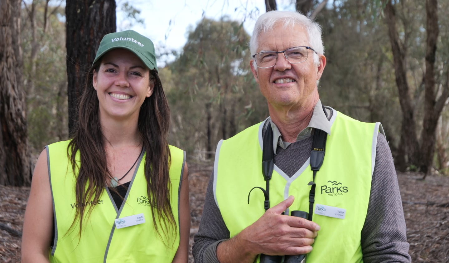 Peter and Leah are volunteer Park Walk guides.