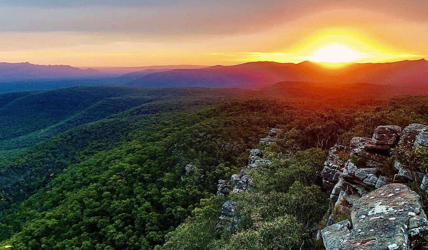 Reeds Lookout at sunset, Central Grampians