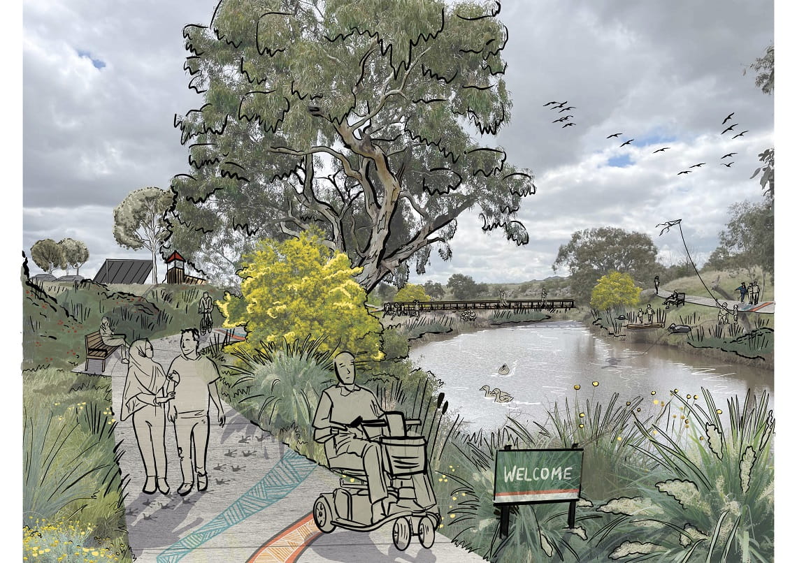 Artist's impression of the future Kororoit Creek Regional Park