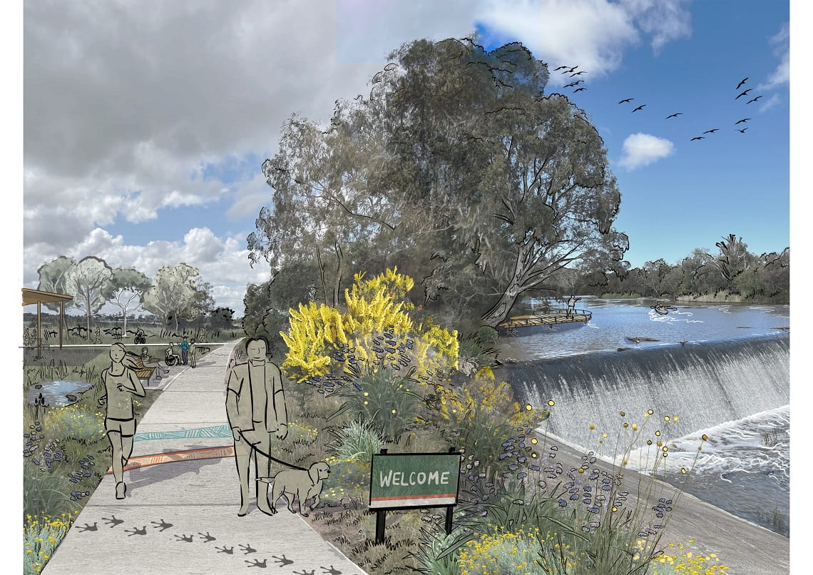 Artist's impression of the future Werribee Township Regional Park