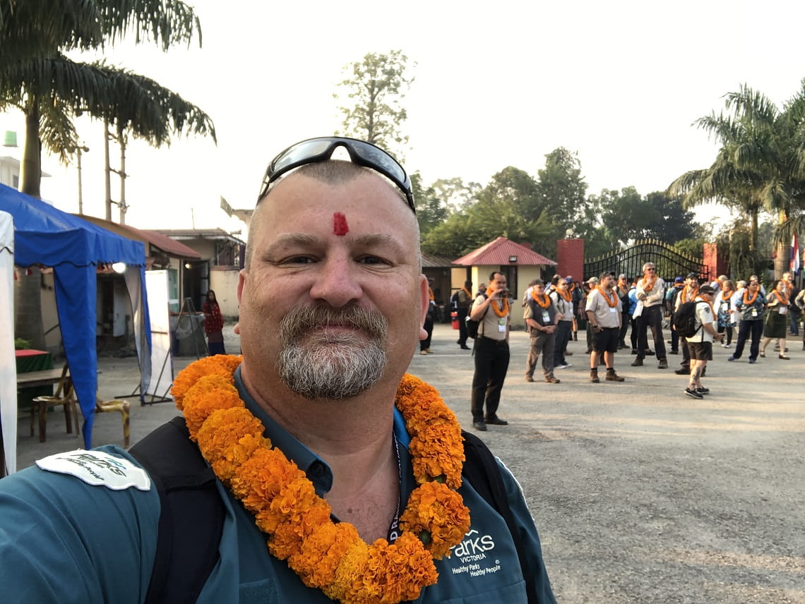 Andy Davies at the world Ranger Congress, Nepal, 2019