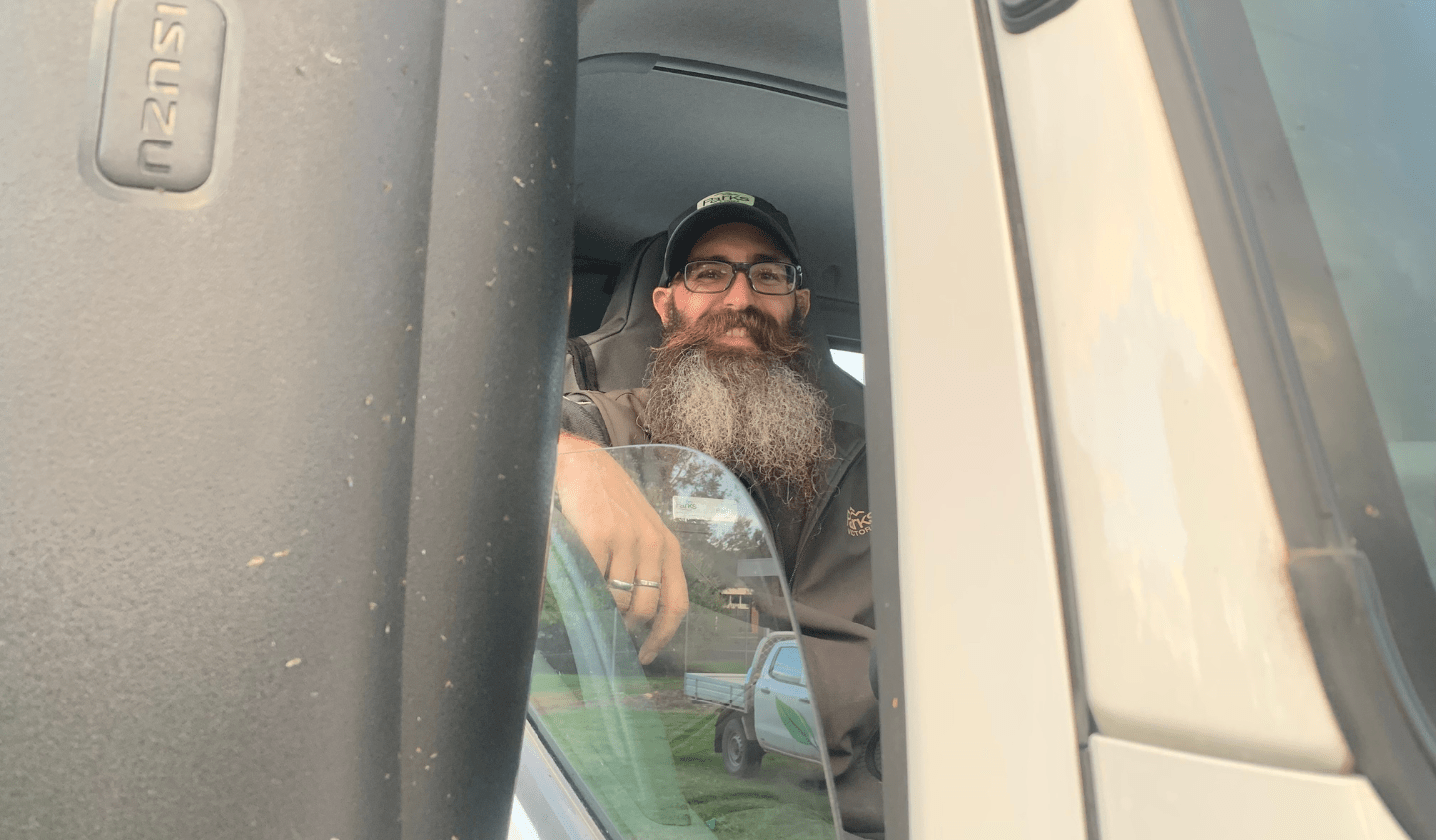 Image of Peter in a PV vehicle