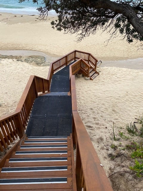 Reconstructed steps at Yeerung Beach, Cape Conran