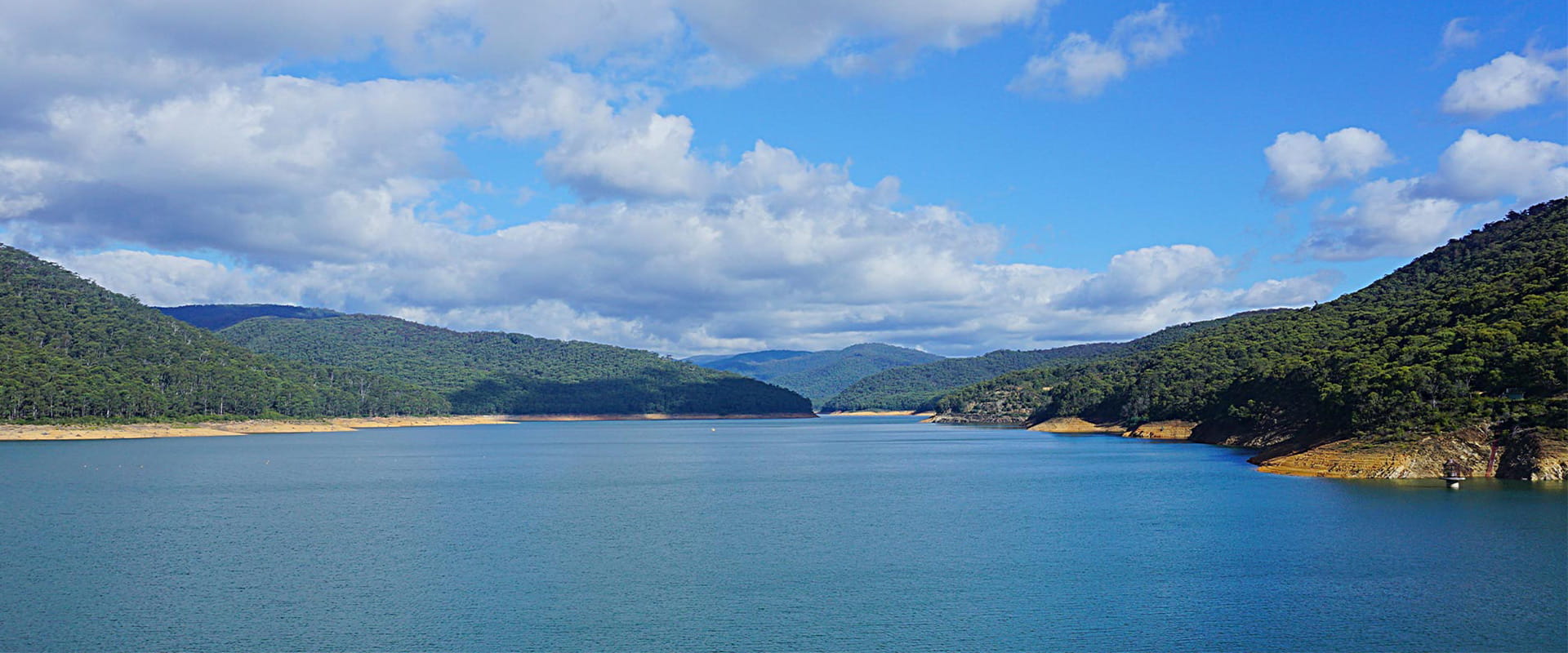 View from above of Cardinia Reservoir and surrounds