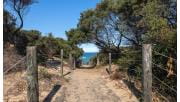The path to Ninety Mile Beach from Paradise Beach Campground at Gippsland Lakes Coastal Park