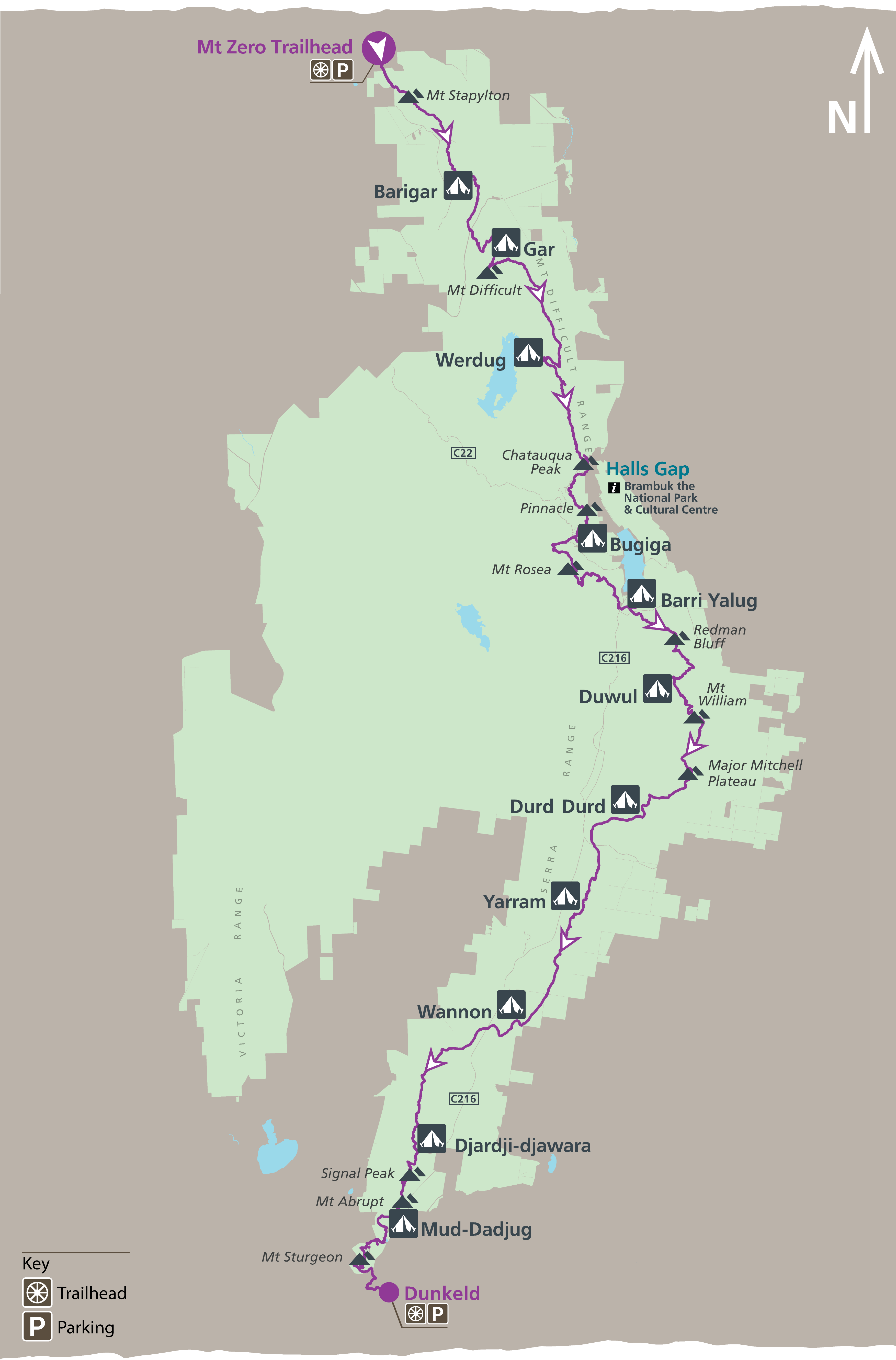 Grampians Peaks Trail Full Trail Map