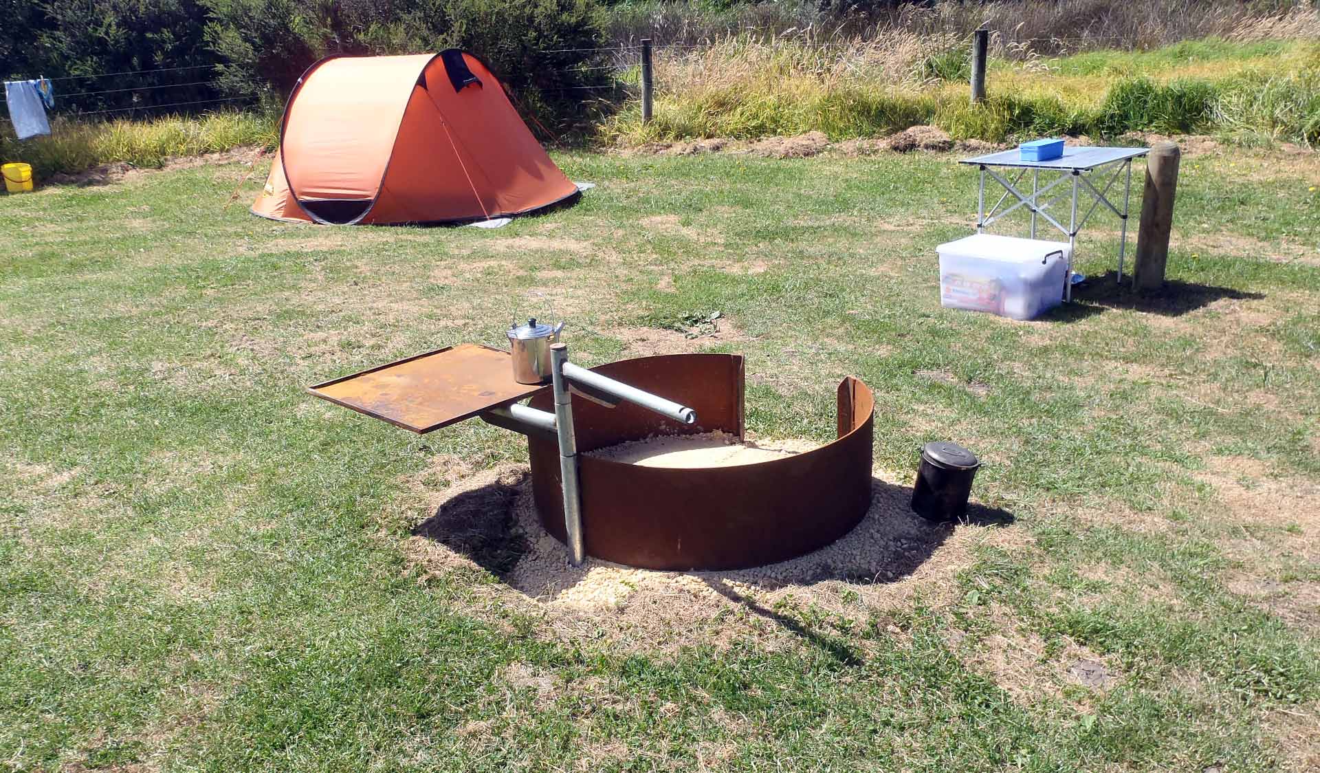 The campground at Aire River West in the Great Otway National Park.