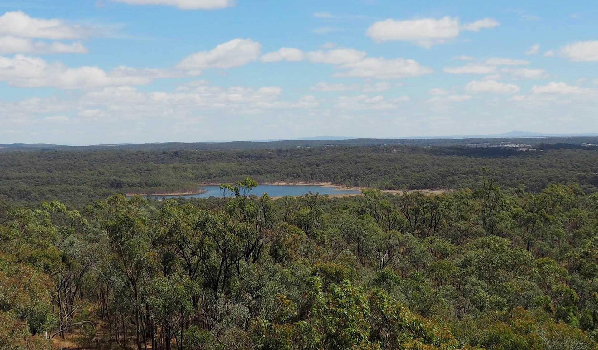 The spectacular view from One Tree Hill at Greater Bendigo National Park