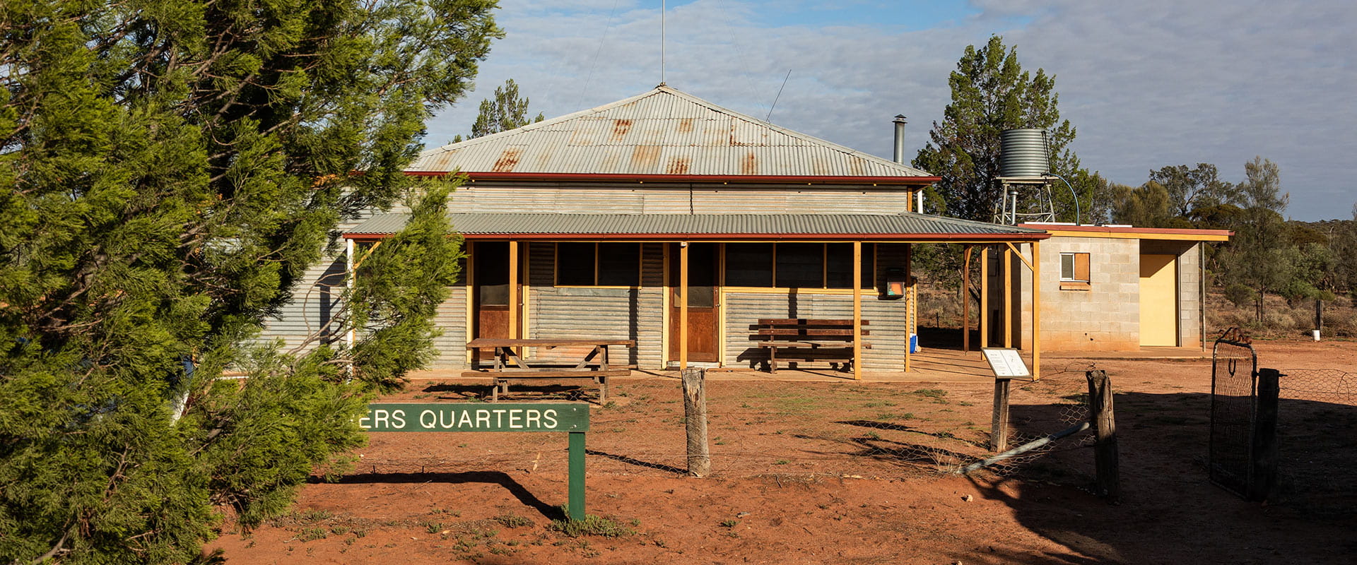 Shearers Quarters - an historic self-contained four bedroom cottage in the middle of the Murray Sunset National Park.