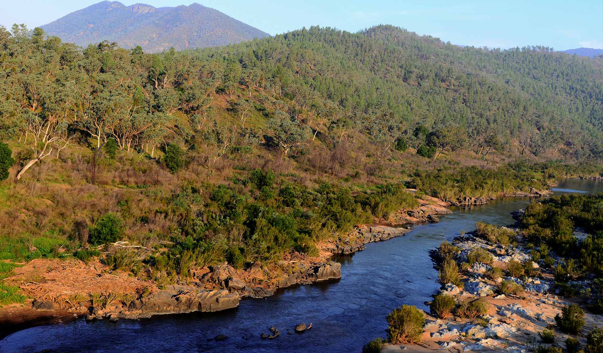 The view of the Snowy RIver from MacKillops Bridge.