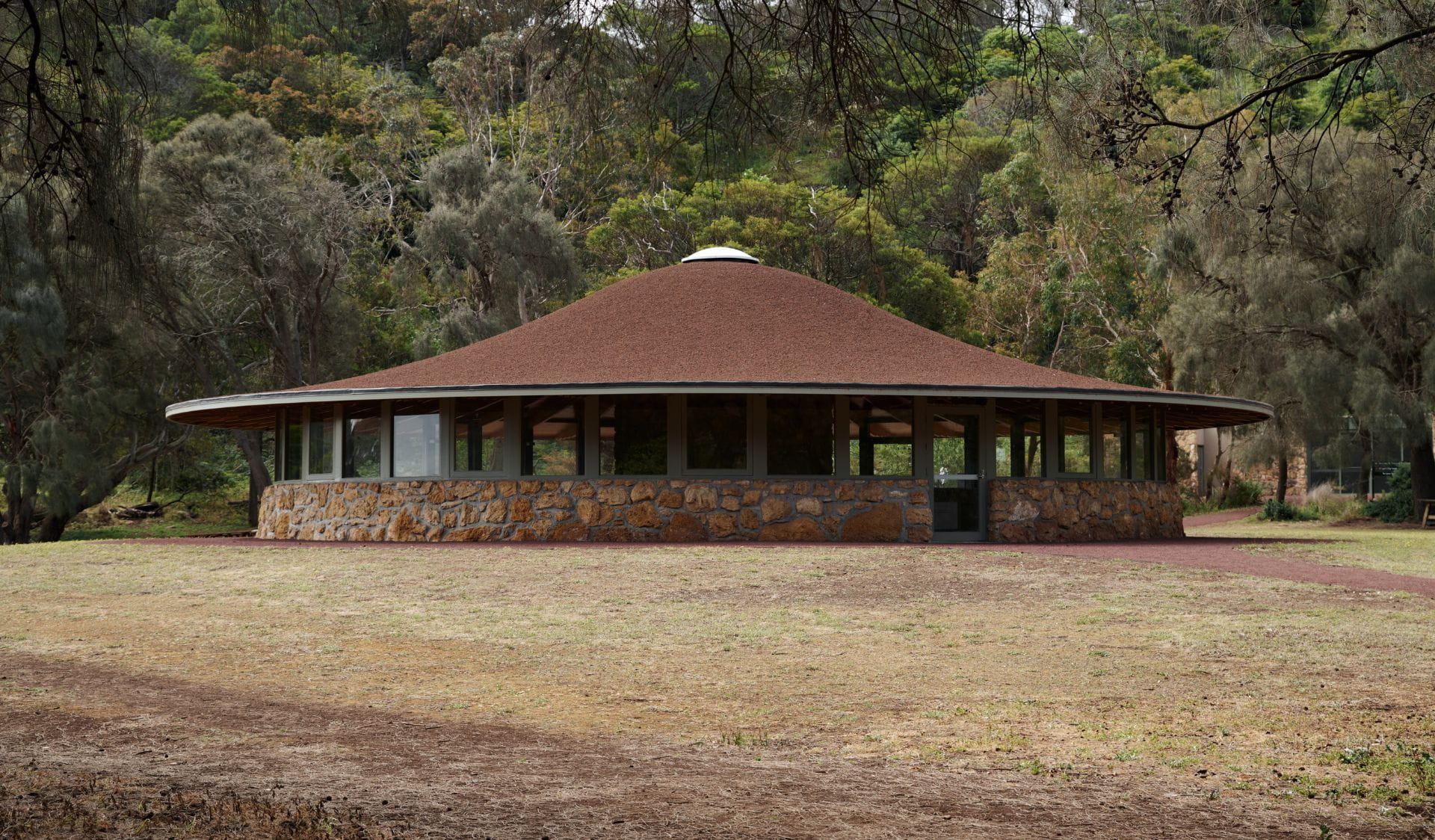 The newly refurbished Tower Hill visitor centre building with a dome-shaped roof. 