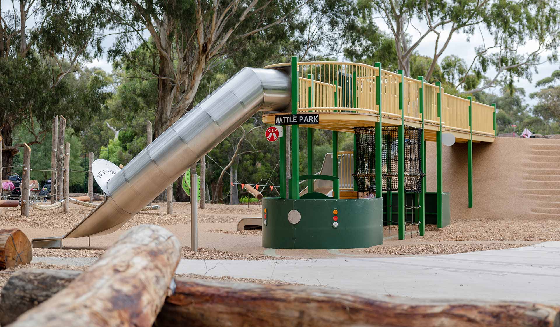The tram playscape at Wattle Park
