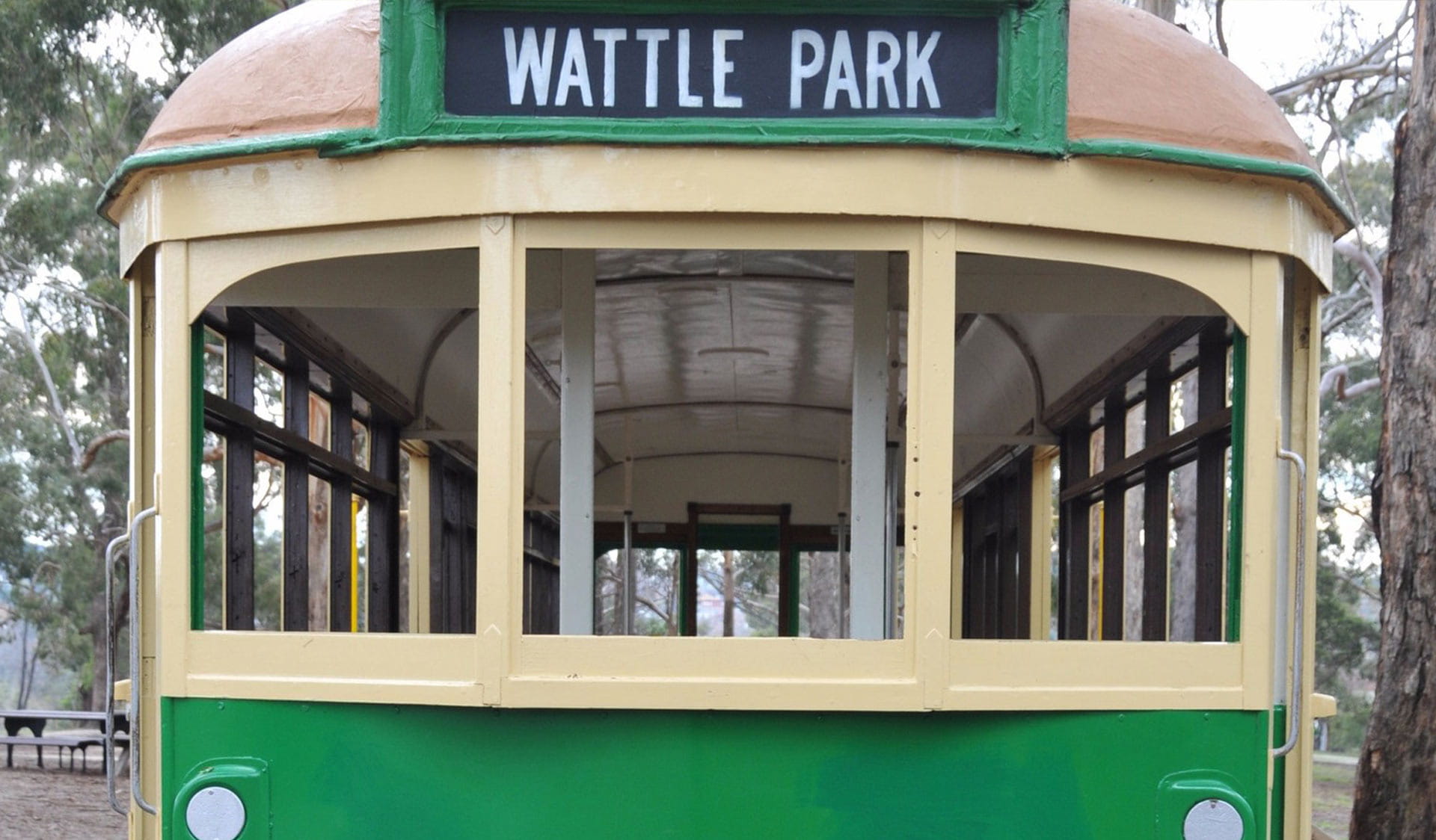The Wattle Park Tram - a feature of the park.