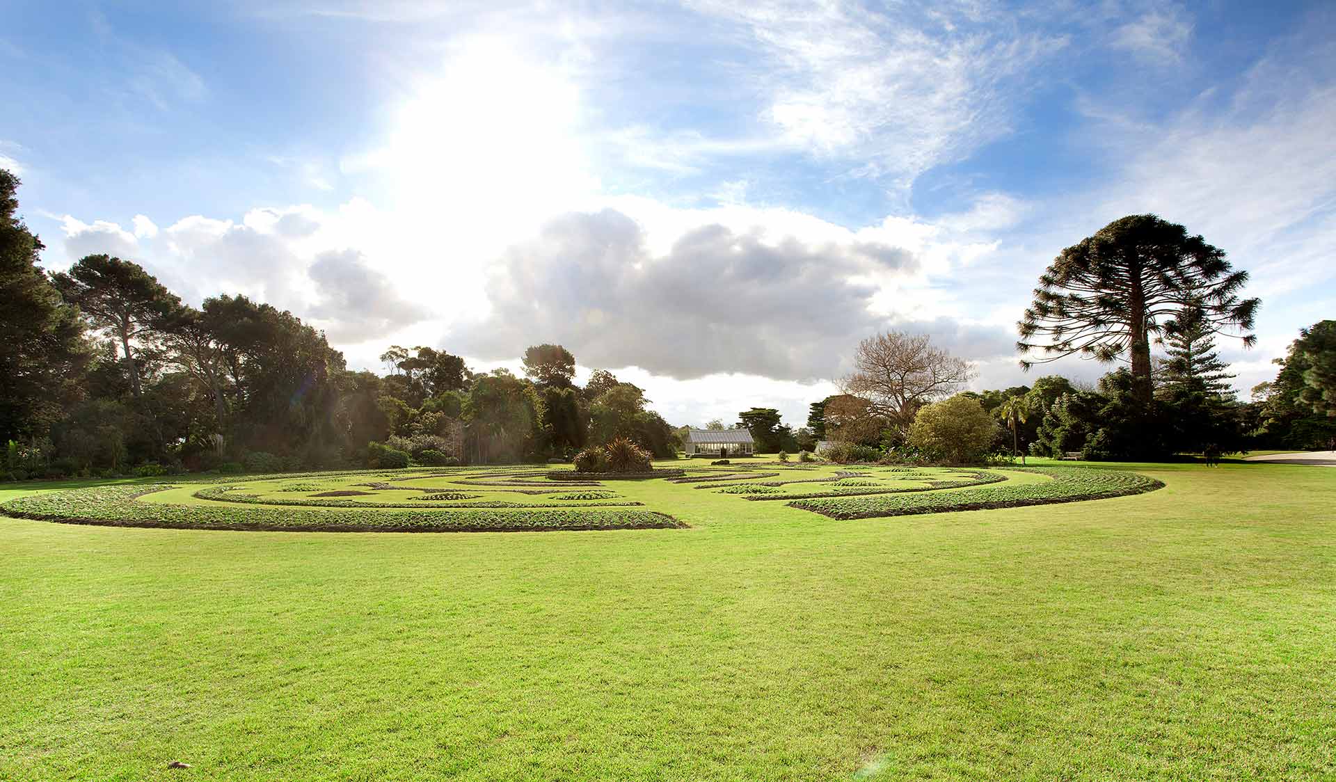 The gardens of the historic Werribee Park Mansion. 