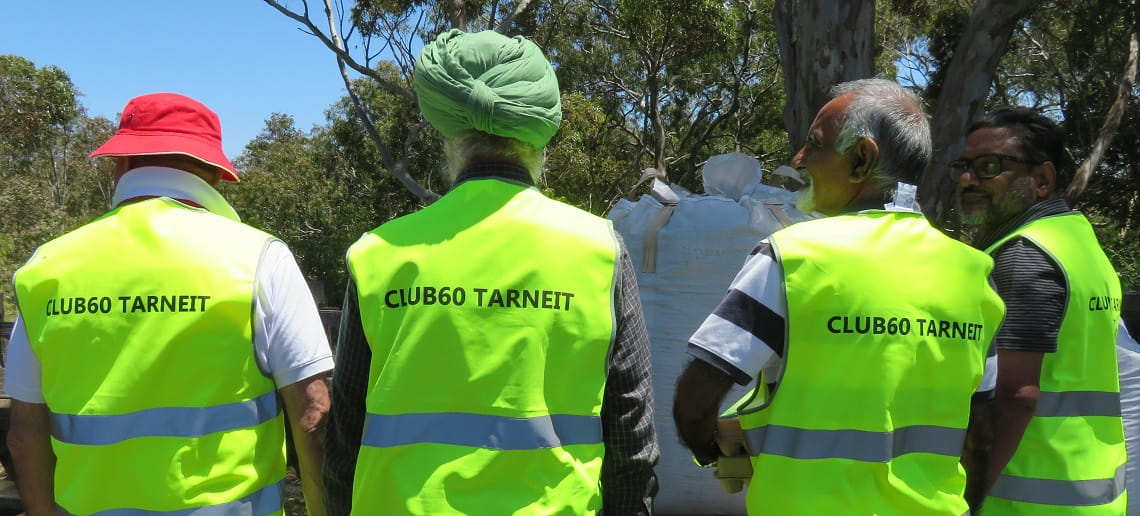 The Tarneit Sikh Temple group joined the team of community volunteers in Werribee Park's kitchen garden