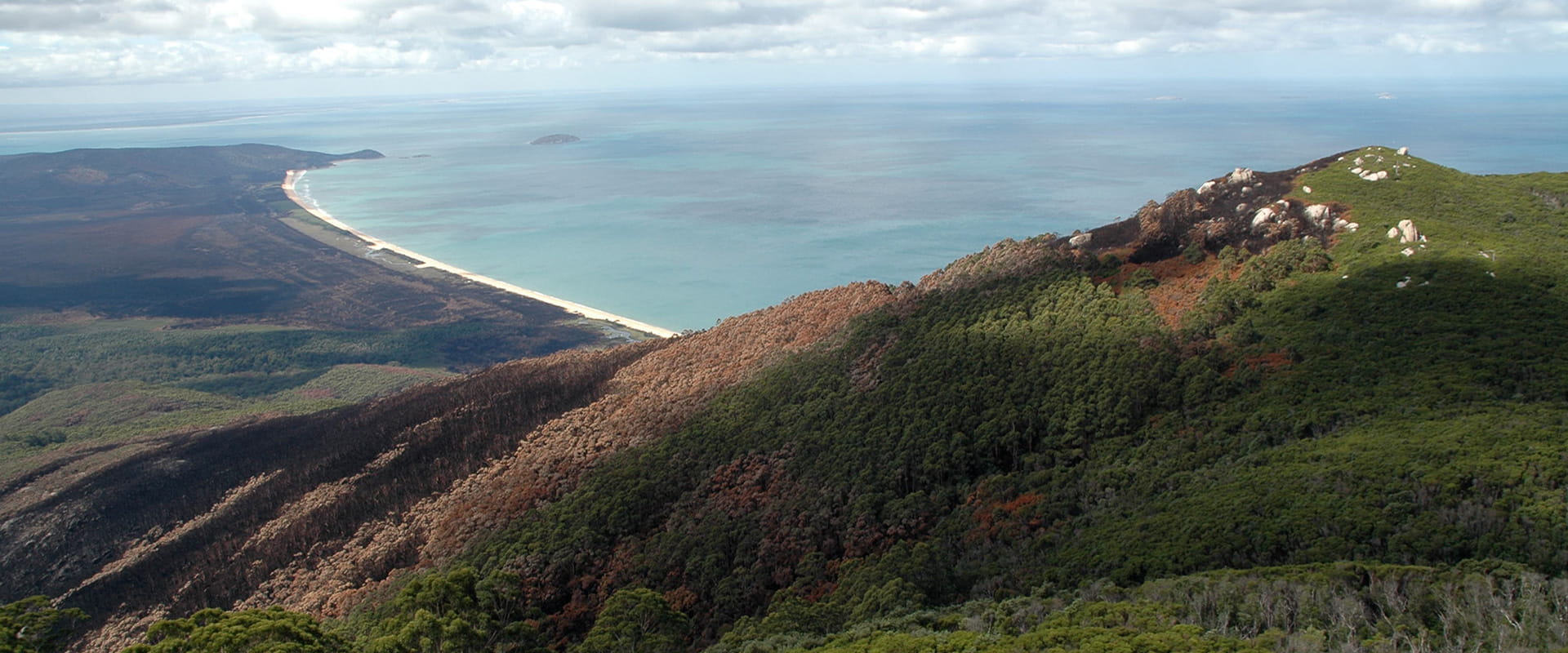 A view looking over Oberon Bay at Wilsons Promontory National Park.