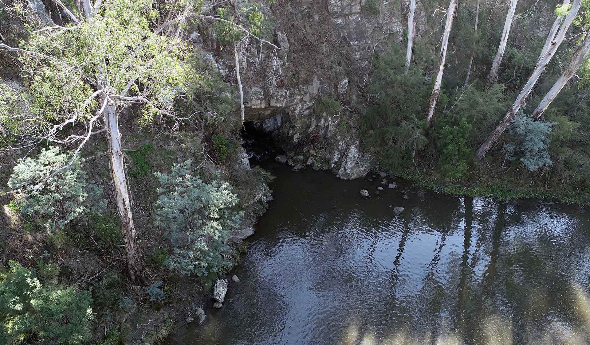 The Pound Bend Tunnel on the Yarra River near the Warrandyte State Park. 