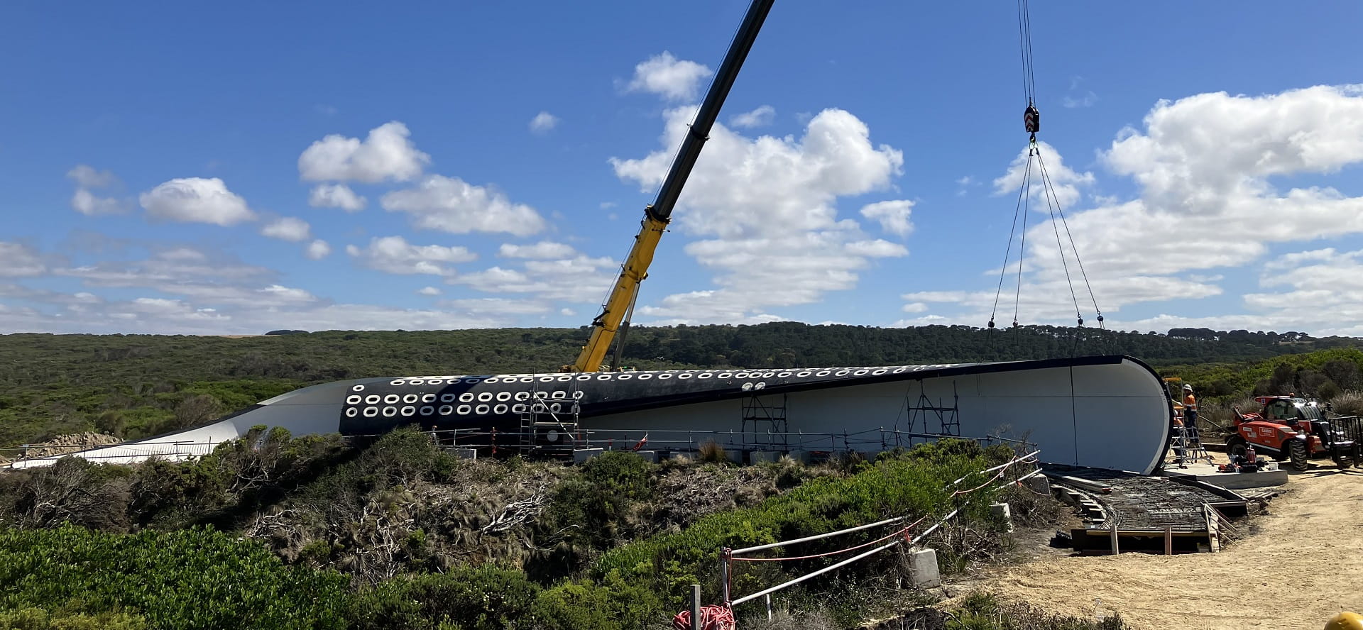 Installation of components at the Blowhole Lookout underway