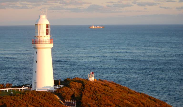 The lighthouse at Cape Otway in the Otway National Park.