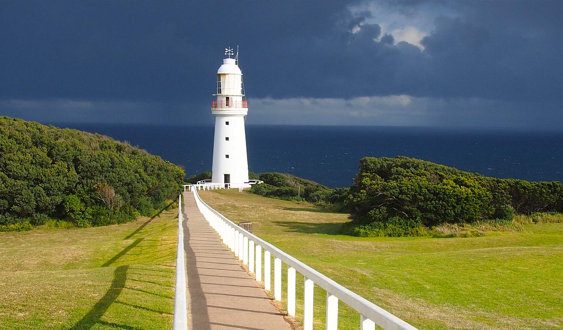 The lighthouse at Cape Otway in the Otway National Park.